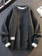 Pugos Plaid Pullover Herren Winter 2024 New Round Neck Basis Hemd Herrenpullover Teenager High-End-Pullover 9761 White XL etwa 120 ~ 135 Jin [Jin gleich 0,5 kg] kann getragen werden