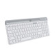Logitech Fashion Series K580 Keyboard + Pebble Mouse Wireless Bluetooth Office Keyboard Set Mobile Phone Tablet Computer Keyboard Ultra-thin Light Sound K580 + Pebble Wireless Keyboard Set [White]