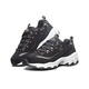 
Skechers sports casual shoes women's white shoes autumn thick sole height enhancement lightweight retro 11979 black/gold/bkgd 35