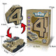 Case Family Toys Kinder große digitale digitale deformierte Mecha-Spielzeug-Bausteine ​​für Jungen und Mädchen für Jungen und Mädchen 2-6 Jahre 0-9 Digitale Roboter-Kombination Großer Geschenkbox Komplettes Set von 10 Modellen + Helm + Rüstung