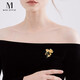 Mck ginkgo leaf brooch high-end women's corsage luxury suit pin accessories Chinese Valentine's Day gift