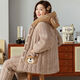 GTYUWVG Hunan Clothing provincial VELVET VELVET DE CORAL FEMELLE FLANNELLE FLANNELLE DE COTTON FLANNELLE DE COTTON À TROISSEUR À TROIS EUSTUME AUTONNEL Modèle M recommandé 80-100jin [Jin est égal à 0,5 kg]