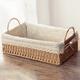 Jin Riman desktop storage basket living room entrance key miscellaneous box coffee table snack storage imitation rattan woven skin care cosmetics basket large rectangular basket 31*21*10.5cm