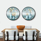 Mo Hua Lulin Restaurant Décoratif Peinture Modern Simple Dining Table peinture Paint Restauration Murale Entrée Entrée Entrée Cabinet haut de gamme PEINTURE DU PEINTURE DANS
