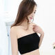 1/2 pack of strapless bra-wrapped underwear, feminine one-piece anti-exposure one-piece student bottoming summer new tube top, white + black, plus size, recommended 120~140 Jin Jin equals 0.5 kg