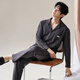 Cat Man Pure Cotton Pajamas Autumn e Invierno de otoño e invierno Los pantalones de manga larga se pueden usar en el exterior del juego de ropa casual de algodón de algodón de algodón rayado 12210 L (recomendado 100-130 Jin [Jin iguala 0.5 kg])