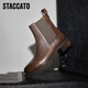 Scatto winter new British style Chelsea boots short boots thick heel fashion boots women's boots D9930DD3 obsidian black (single lining) 33