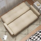 Moyu (MOYU) apartment small apartment Internet celebrity sofa bedroom female mini rental living room single double lazy small sofa [sponge type] no-wash technology cloth - off-white couple's special seat 1.4 meters long (factory direct sales)