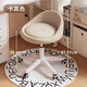 Shantou Lincun movable soft seat with wheels, liftable bench, universal wheel, backrest, dressing table, front seat, round stool, high-looking khaki color