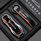 iOSN geeignet für Porsche Cayenne Key Cover Macan Automobil 911 Dekorative Paramela 718 Pack Taycan Shell Schnalle A-Stil-Rennstil [elegantes Weiß] + Armband Schnalle