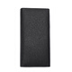 Sieben Wolf -Männer Langes Geldbörse echter Leder 3 -fach Straight Wallet Pure Head Layer Cowhide Gürtel Schnalle Ticket Clip Weiches Leder Mehrfachkartenschlitz schwarz
