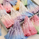 Mengkeduo diy jewelry accessories colorful gradient tassels tassels material antique kindergarten handmade bookmarks pendants gradient tassels mixed colors 10 pieces