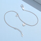 TTMIX platinum anklet for women pt950 platinum love key pendant fashionable foot accessories 3.1-3.3g 22+2cm