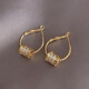 DL 1998 Fat Donglai same style 18k gold small waist earrings outlet counter K gold fashion light luxury earrings temperament ear gold silver needle