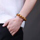 Yueyin Baichuan Golden Phoebe Bracelet for Men and Women High Density Buddha Beads Rosary Beads and Play Bracelet About 15mm