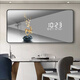 Hanxuan 2025 Nuevo restaurante de decoración de restaurantes Sala de estar electrónica Sala de estar detrás de la pared del radar Pantalla de pared de la pared de la pared Pintura de reloj JD13533 Modelo de pantalla digital 80*40 (Adecuado para restaurantes de aproximadamente 1.2 metros) Crystal Imagen PVC Gold Edge/Plug