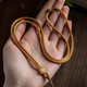 Oein hand-woven eight-strand rope necklace thick rope break-proof pendant lanyard jadeite and jade gold pendant hanging neck rope amber gold-3mm circumference 68cm