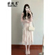
Odihui French dress women's 2025 summer new first love gentle style floral suspender skirt women's clothes set pink cardigan + suspender skirt M