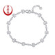 Yuan Shengfu's new PT950 fashionable flower bead platinum bracelet, authentic and versatile platinum bracelet for women, 4.78 grams, length 17-19CM
