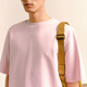 
Sketch men's clothing 2025 spring and summer new product cotton roman cloth round neck loose solid color short-sleeved T-shirt casual 9P1115080 687 light pink M