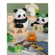 Yumi Puzzle Small particules Bouchée Boucing Block Giant Panda Series Panda Panda Suit 9195
