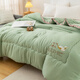 Yalu Home Textile Class A soybean fiber quilt in winter quilt thickened 10 Jin [Jin equals 0.5 kg] Double winter quilt single person 6 Jin [Jin equals 0.5 kg] Space quilt Miya-green [A maternal and infant grade soy protein] 200x230cm10 Jin [Jin equals 0.5 kg] Thickened winter quilt