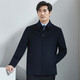 Hongdu wool jacket for men loose business formal wear rabbit fur liner detachable thickened warm middle-aged men's jacket Zanglan JT6219-1 185/100A