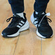 Chaussures de course adidas Chaussures masculines Chaussures de femmes 2025 Été Nouveau Duramo Sl Low Top Sneakers légers Houstable Casual Chaussures IF4839 Black and White Color 36 (220 mm)