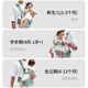 Budou mother baby waist stool in summer breathable baby stool waist protection front hug style four-season strap baby holding artifact, ancient blue four-season storage model [storage stool core]