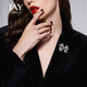 Jay bow brooch, high-end female corsage, birthday gift for mother, mother-in-law, elders