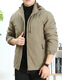 Veste pour hommes JP plus veste décontractée à capuche chaude en velours 689 9868 kaki xxxl-190