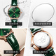 Olius Swiss certified watch women's fashion watch waterproof belt women's watch retro small green watch female student watch 5505-green leather rose green watch women's watch