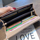 CALCULAT/KEENCK Long Wallet Women's 2025 New Leather Wallet Large Capacity Multi-Card Card Bag Mobile Phone Bag Trendy