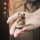 Mianxiaocheng coarse pottery Buddhist Zen frog frog small tea pet handmade tea tray ornaments can raise creative tea play kung fu tea set tea ceremony lying flat little cute frog