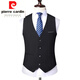 Pierre Cardin French high-end brand professional suit vest men's casual pony clip autumn vest vest groomsman dress brother suit knitted business formal wear fashion fashion gray belt XL (suitable for 125-140 Jin Jin equals 0.5 kg)