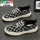 CARTELO canvas shoes men's board shoes breathable lazy shoes men's shoes spring trendy shoes beans shoes casual cloth shoes loafers 9227 white and green 42