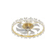 
XMSJ light luxury crystal fan light bedroom ceiling light restaurant modern simple home use Prichi chip Ra97 12033 gold