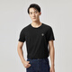 
Jinba Men's Clothing [Same Model in Shopping Mall] Short-sleeved Cotton T-shirt 2025 New Mulberry Silk Round Neck BTCT1301 Black M (170)