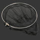 Double line folding stainless steel net copying head, fishing net head, folding fish net bag, fishing gear net, fishing net copying accessories, black dense eye 35cm net copying head, foldable