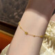 Pupan Old Phoenix Gold-plated Fish Scale Square Bracelet for Women Light Luxury Niche Design Hand Jewelry Accessories Fine Scale Square Bracelet