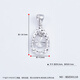 Jibaolou PT950 platinum pendant imitation diamond drop-shaped platinum pendant (excluding chain) 2.04g
