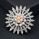 Shelly high-end pearl brooch for women, simple and fashionable round corsage, clothing fixed pin, exquisite accessories, birthday gift, gold 3407 box