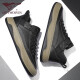 Siete lobos zapatos para hombres nuevos zapatos de cuero casual zapatos de cuero genuino para hombres zapatos de trabajo de verano zapatos espesas de llave espesa 42 zapatos de cuero talla