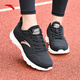ANTA Women's Shoes Sports Shoes Women's Autumn and Winter Leather Water-Repellent Shock Absorbing Lightweight Soft Sole Running Casual Travel Shoes Leather Water-Repellent Artifact Black-10 37.5