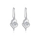 Ji Shizhe (GIEVSZHE) PT950 I have you in my heart earrings for women, long topaz Chinese Valentine's Day birthday gift for girlfriend and wife, light luxury model, I have you in my heart earrings/white diamond