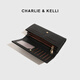 CHARLIE & KELLI长款钱包女士多卡位手拿包卡包零钱包送女友生日礼物包包女 黑色【七夕实用礼物】