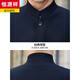 Hengyuanxiang Chunqiu middle-aged and elderly men's mid-length windbreaker business casual men's middle-aged stand-up collar daddy jacket men's windbreaker black and blue/stand-up collar M 170 size (recommended 100-125 Jin Jin equals 0.5 kg)