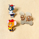 Mr. Ouyang Cartoon Tom and Jerry Alloy Brooch Student Couple Bag Decoration Pin Cute Ornaments Badge Medal Tom and Jerry Series Three-piece Set B04-301