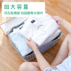 Youfen quilt storage bag moving packing bag clothes quilt thickened cotton and linen finishing storage bag medium size 50L blue vertical style
