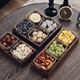 Genasi glass fruit plate living room light luxury creative snack compartmented dry fruit plate Nordic ins internet celebrity snack candy plate
